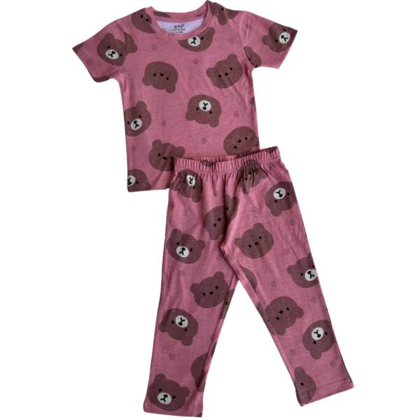 bunny printed mom and kids combo